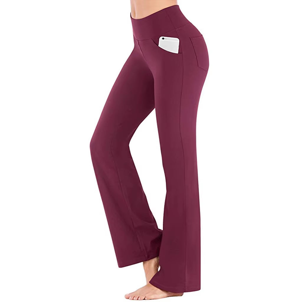 Ogilvy Mather Solid Elegant Female Lady Women'S Legs Pants Palazzo Flared Wide Killer High Waist OL Ladies Career Long Trousers