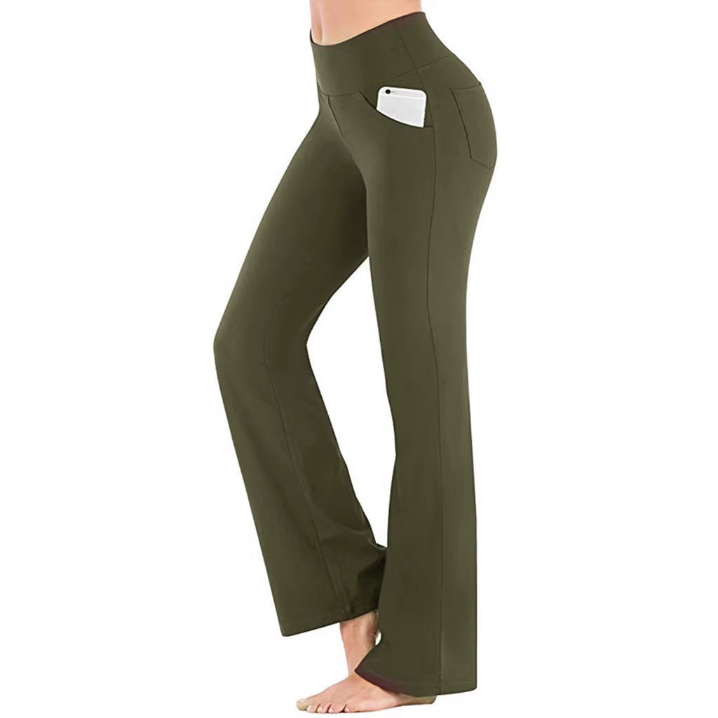 Ogilvy Mather Solid Elegant Female Lady Women'S Legs Pants Palazzo Flared Wide Killer High Waist OL Ladies Career Long Trousers