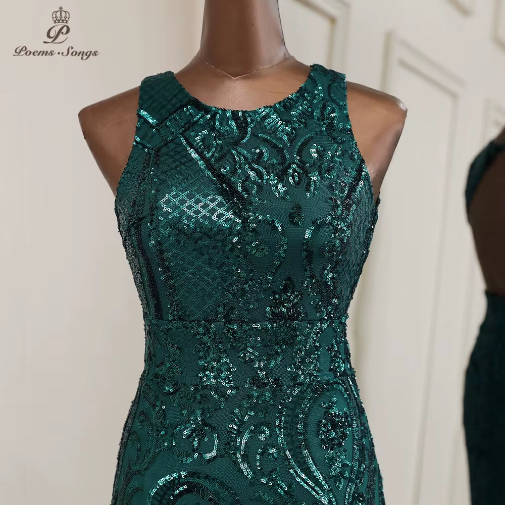 New Mermaid Evening Dresses Elegant Sexy Backless Long Formal Dress Women Vestidos De Fiesta Robe De Soiree De Mariage