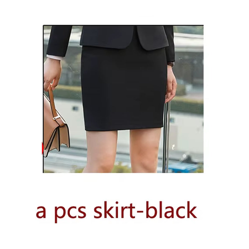 New Fall Winter Women Coat Set Elegant Slim Business Office Long Blazers Vest Pants Suit Work Wear Windbreaker