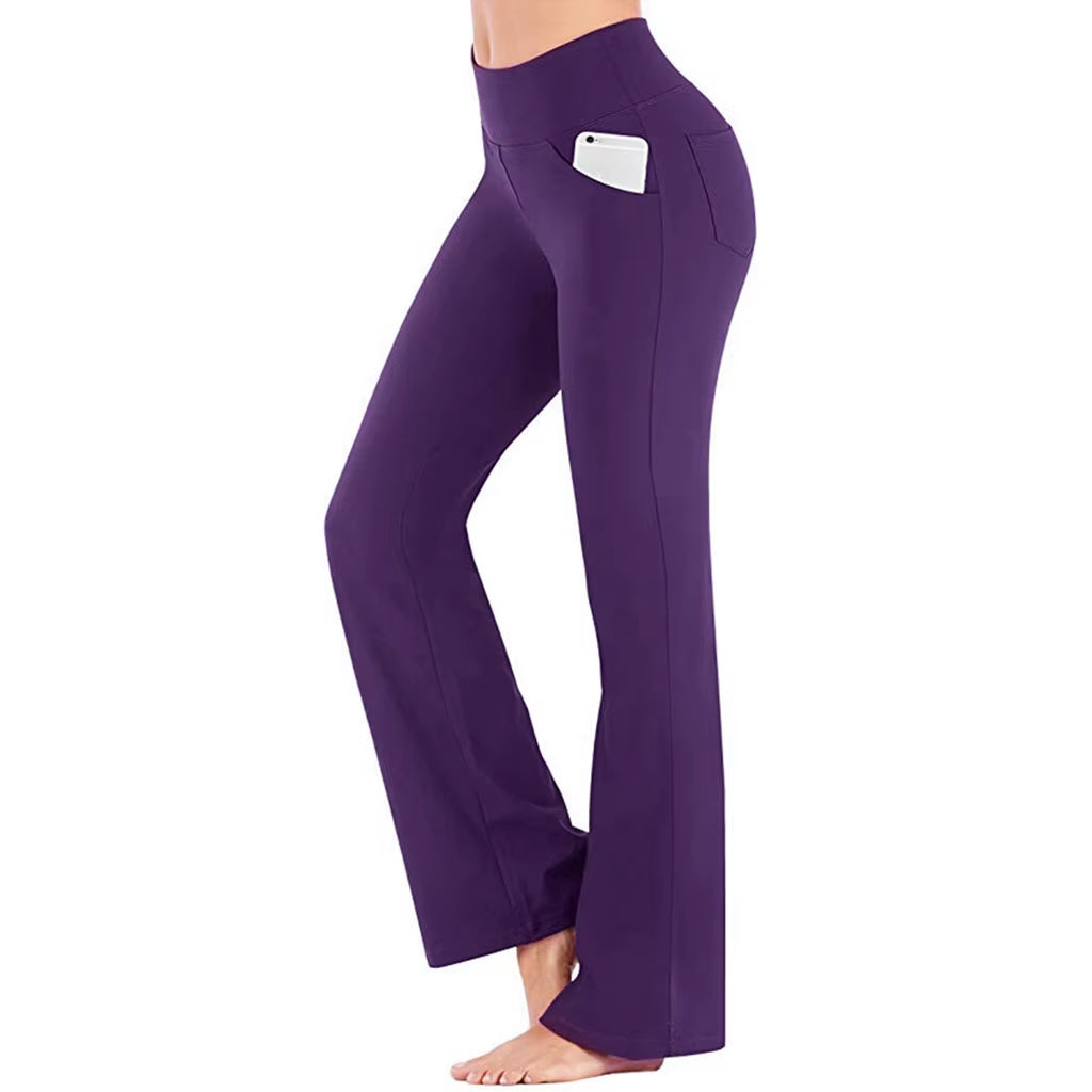 Ogilvy Mather Solid Elegant Female Lady Women'S Legs Pants Palazzo Flared Wide Killer High Waist OL Ladies Career Long Trousers