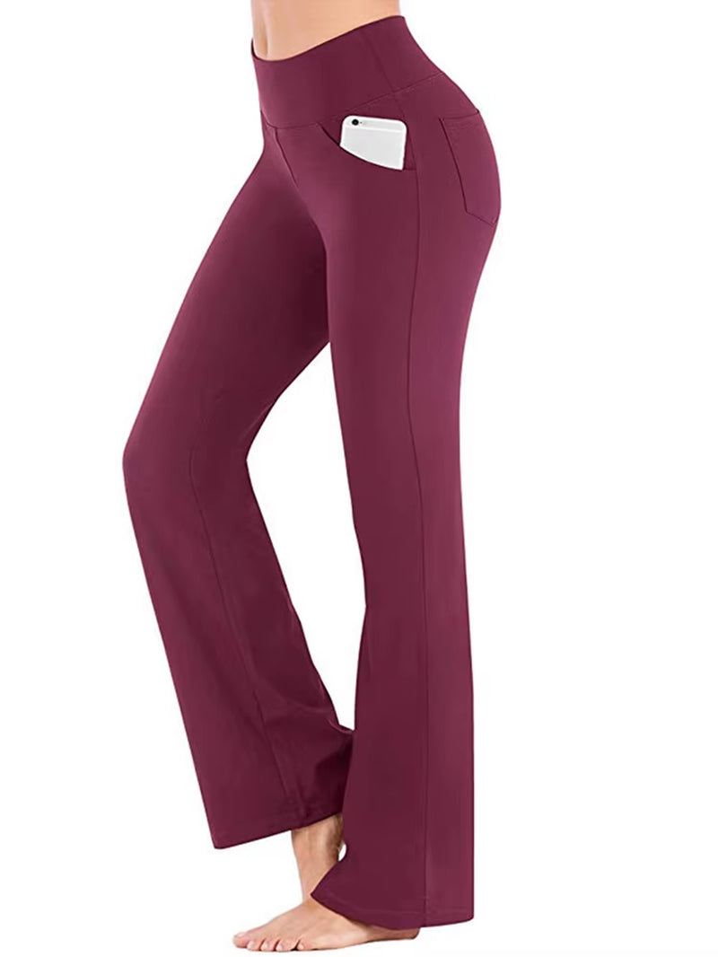 Ogilvy Mather Solid Elegant Female Lady Women'S Legs Pants Palazzo Flared Wide Killer High Waist OL Ladies Career Long Trousers