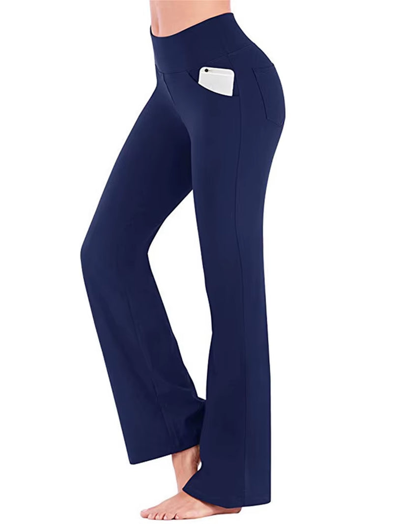 Ogilvy Mather Solid Elegant Female Lady Women'S Legs Pants Palazzo Flared Wide Killer High Waist OL Ladies Career Long Trousers