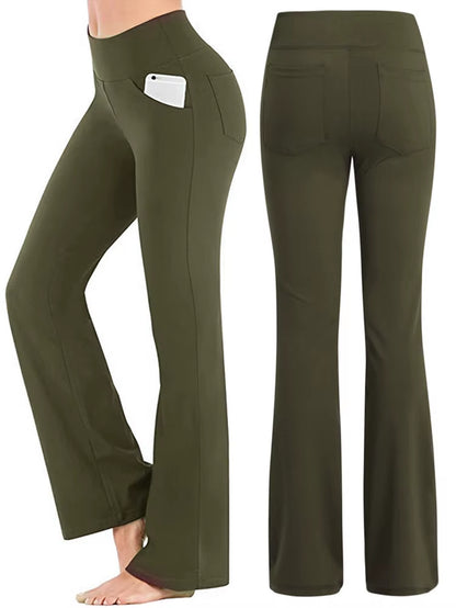 Ogilvy Mather Solid Elegant Female Lady Women'S Legs Pants Palazzo Flared Wide Killer High Waist OL Ladies Career Long Trousers