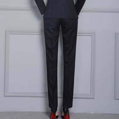 Naviu New Arrives Fashion Straight Pants Women Slim Formal Office Stripe Trousers High Quality Bottoms