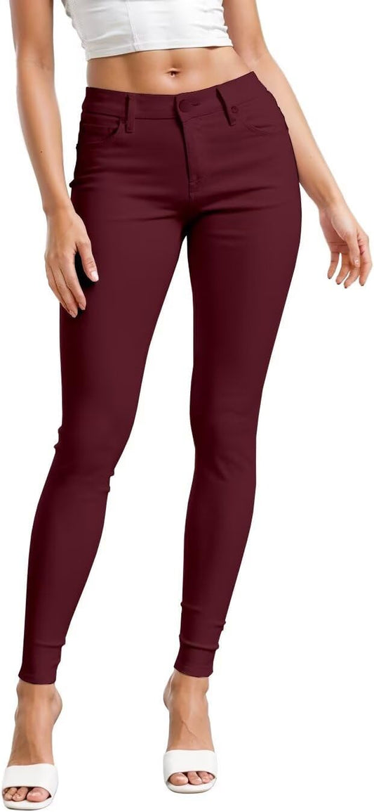 Womens Hyper Ultra Stretch Comfy Skinny Leg Work Casual Pants