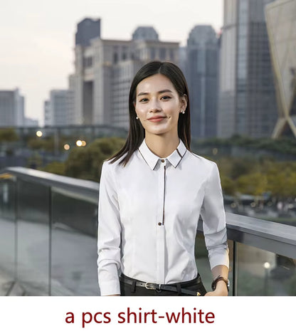 New Fall Winter Women Coat Set Elegant Slim Business Office Long Blazers Vest Pants Suit Work Wear Windbreaker