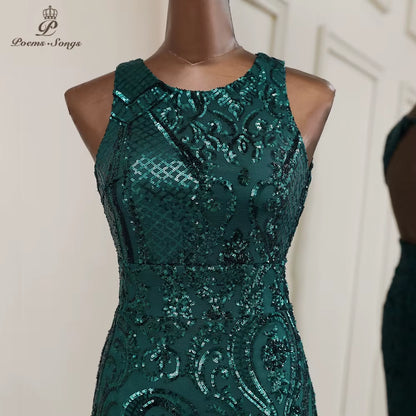 New Mermaid Evening Dresses Elegant Sexy Backless Long Formal Dress Women Vestidos De Fiesta Robe De Soiree De Mariage